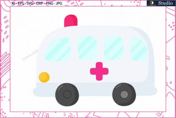 Medical Ambulance Car Svg: A Versatile Design for Embroidery