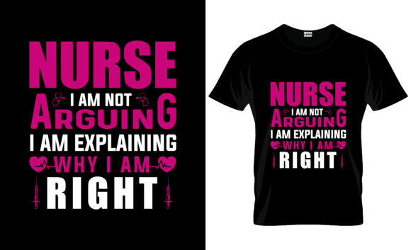 Nurse T-Shirt Design Vector Graphic 14